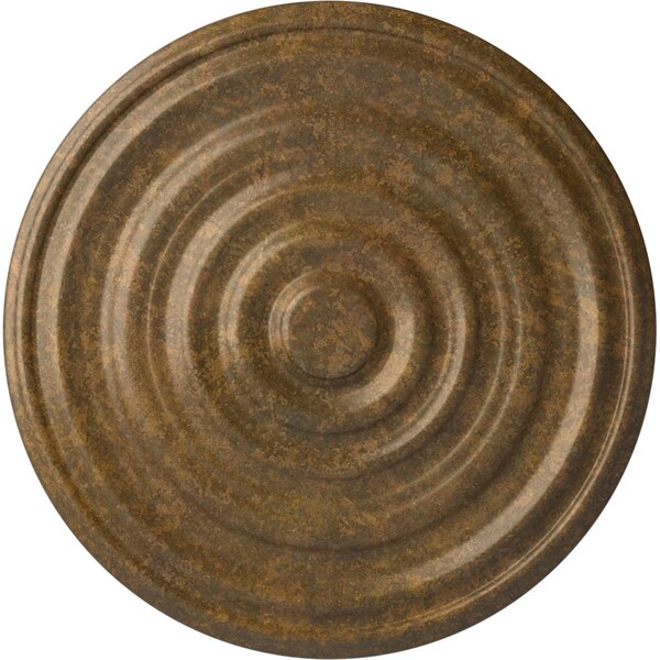 Ekena Millwork Carton Ceiling Medallion (For Canopies up to 3 3/4"), Hnd-Painted Rubbed Bronze, 17 3/4"OD x 1 3/8"P CM18CARZS - main
